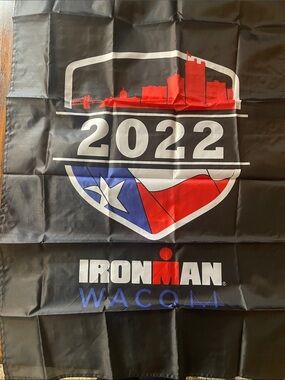 Ironman Waco 2022 Event Flag - Black with Red, White & Blue
